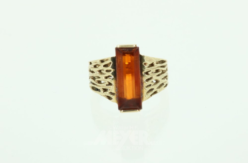 Damenring, 585er GG, besetzt mit