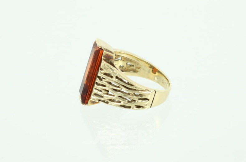 Damenring, 585er GG, besetzt mit