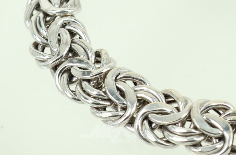 Armband, 585er WG, rhodiniert,