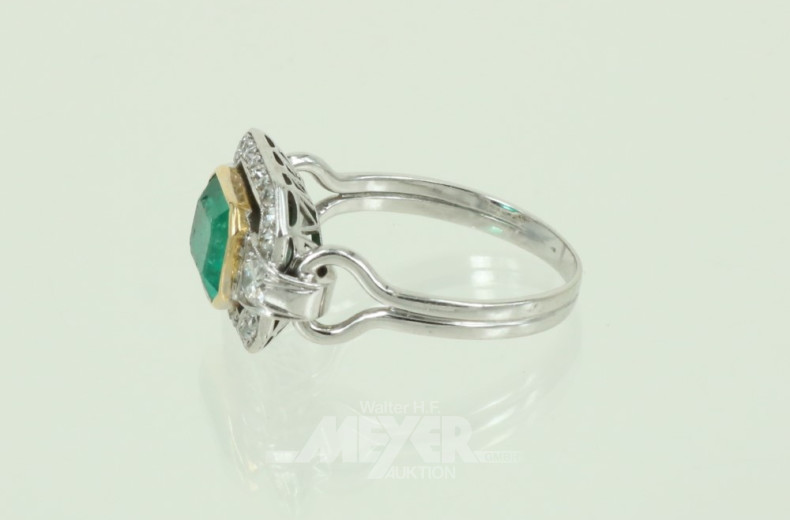 Damenring, 585er WG, besetzt mit