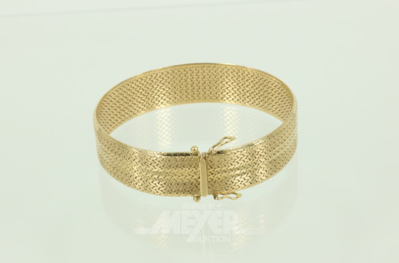 Armband ''Zopfmuster'', 750er GG,