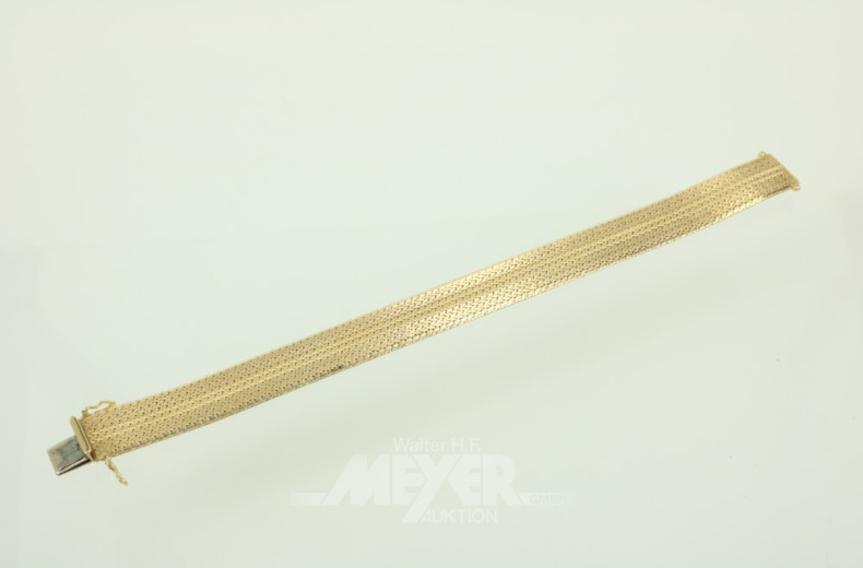 Armband ''Zopfmuster'', 750er GG,