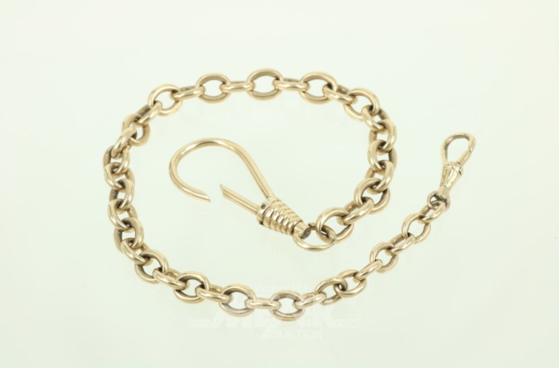 Taschenuhrenkette, 585er GG,