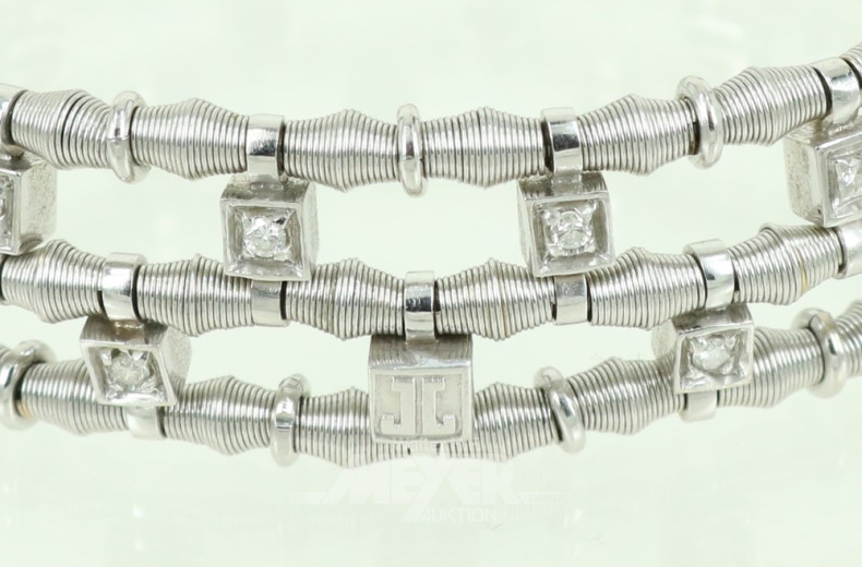 Armband ''Magic'', 3-reihig, 750er WG,