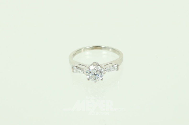 Damenring, 750er WG, besetzt mit