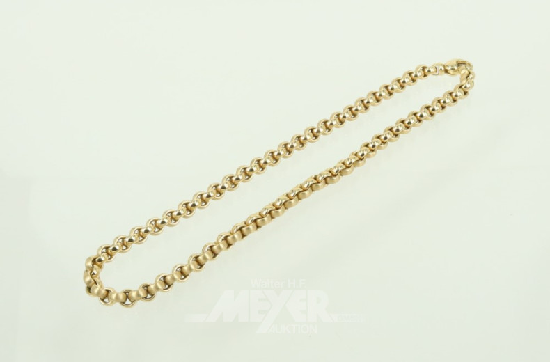 Gliederkette, Erbsmuster, 750er GG,