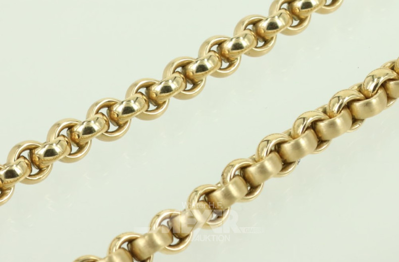 Gliederkette, Erbsmuster, 750er GG,