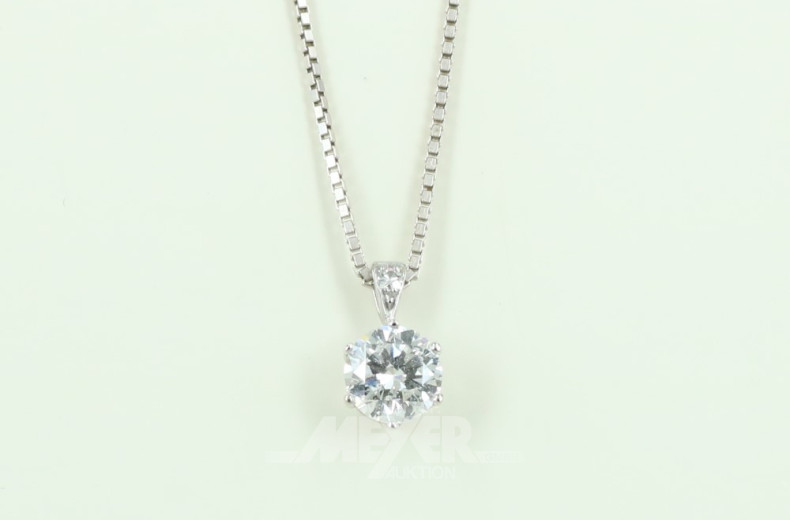 zarte Halskette mit Anhänger, besetzt