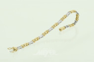 Gliederarmband, 750er GG/WG,
