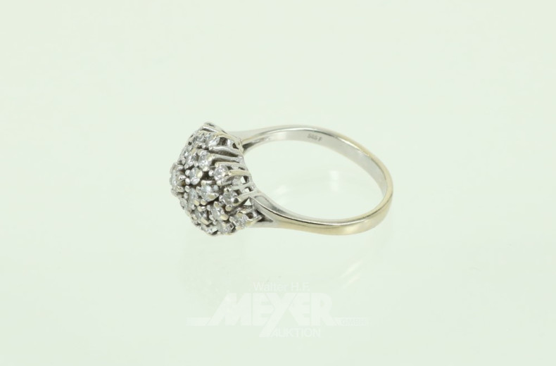 Damenring, 585er WG, besetzt