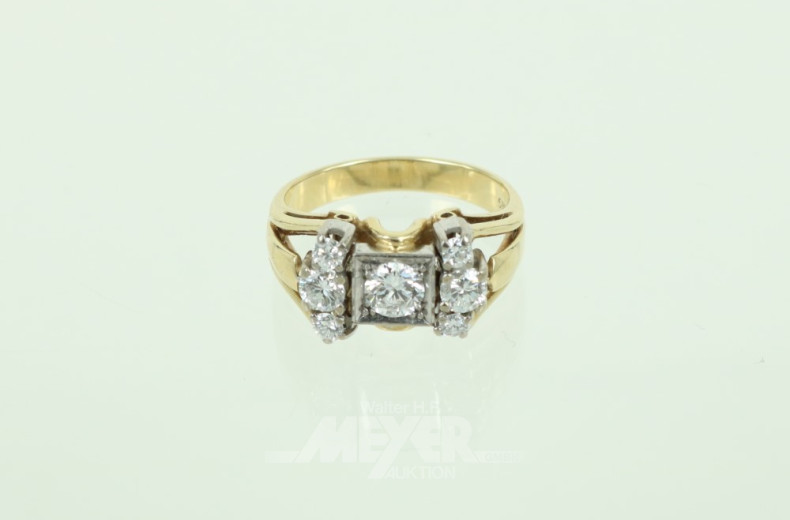 Damenring, 585er GG, besetzt