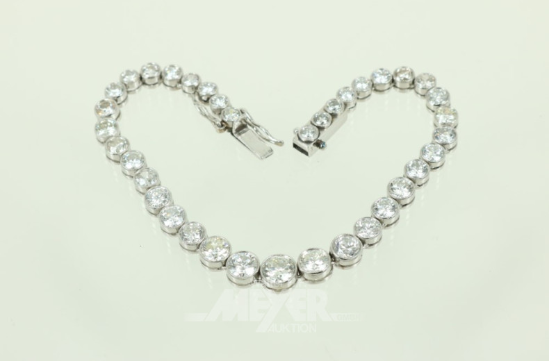 Armband, Platin, Allianzform ausgefasst