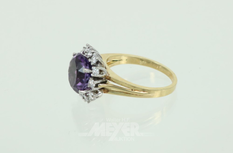 Damenring, 585er GG, besetzt