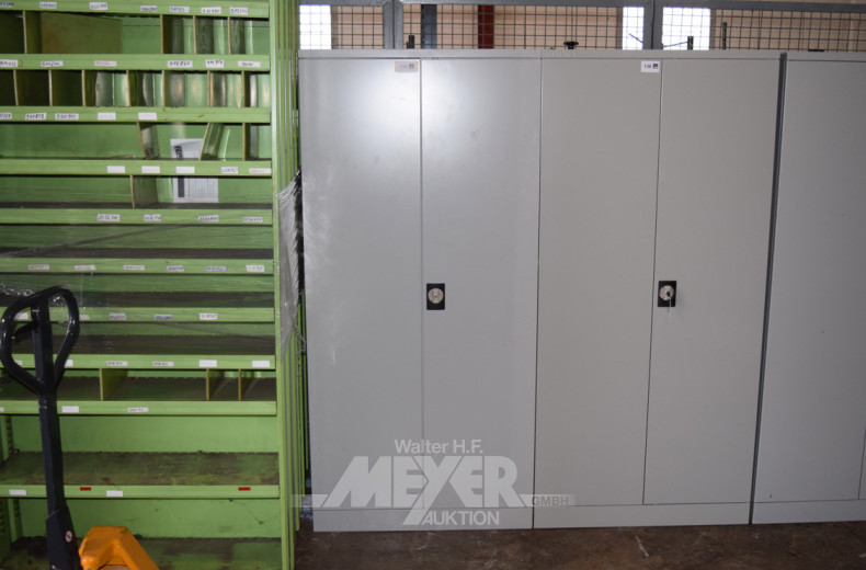 Metall-Magazinschrank, 2-türig mit