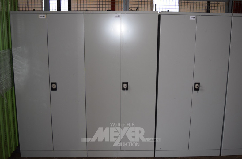 Metall-Magazinschrank, 2-türig mit