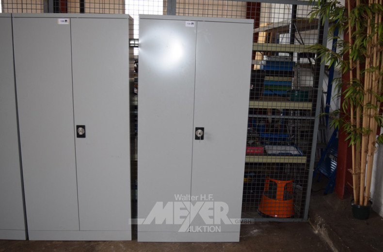 Metall-Magazinschrank, 2-türig mit