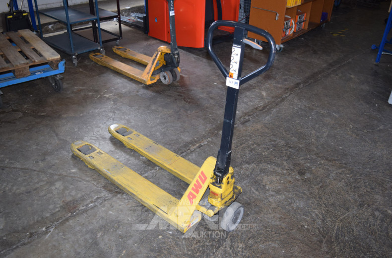 Gabelhubwagen CROWN, gelb,