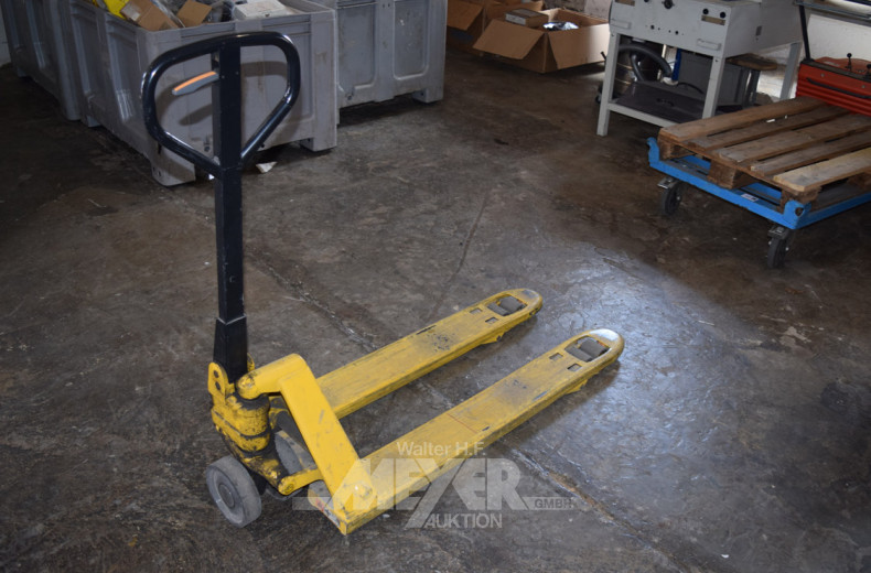 Gabelhubwagen CROWN, gelb,