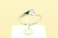 schmaler Ring, Platin mit 1 kl.