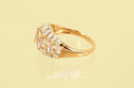 Ring, 750er Roségold, besetzt mit