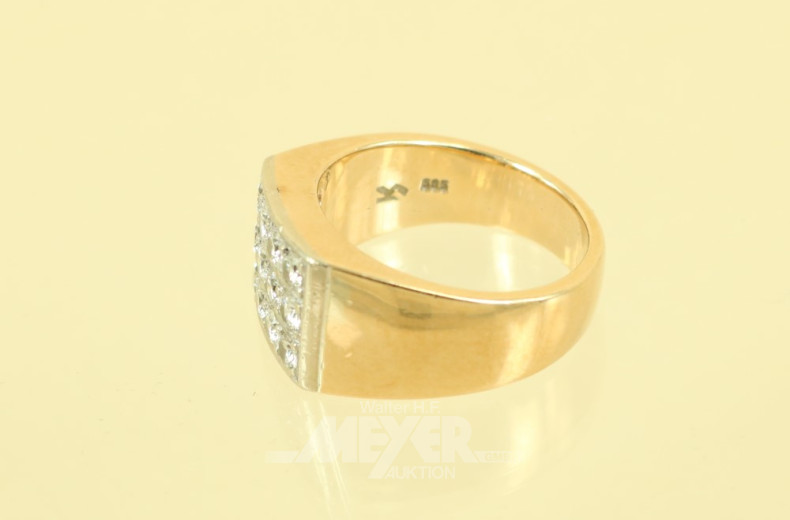 breiter Ring, 585er GG, besetzt mit