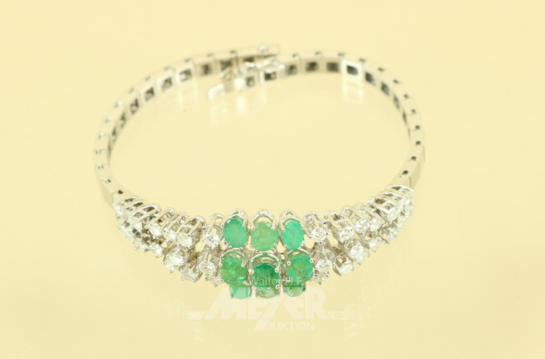 Armband, 750er WG, Stil der 70er Jahre,