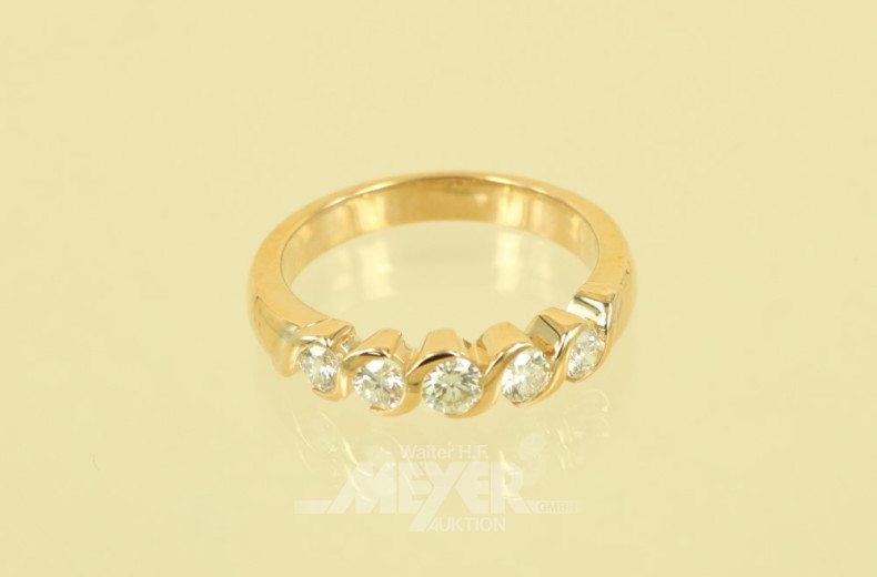 Rivière-Ring, 585er GG, besetzt mit