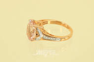 Ring, 750er Roségold, besetzt mit