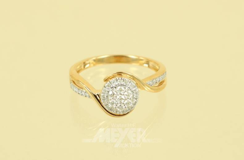 Ring, 750er GG, besetzt mit