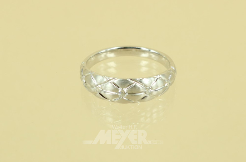 Ring, 950er Platin, besetzt mit