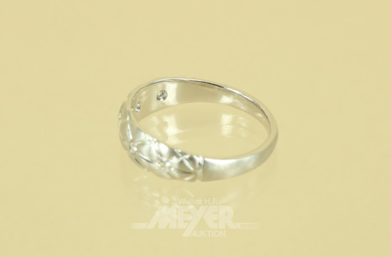 Ring, 950er Platin, besetzt mit