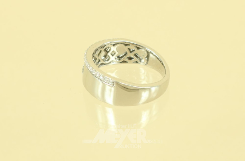 Ring, 950er Platin, besetzt mit