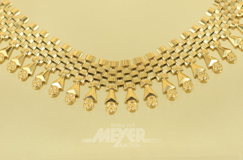 Collier, 750er GG, mehrreihig