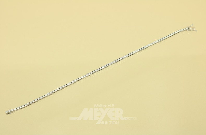 feines Tennisarmband, 585er WG, besetzt