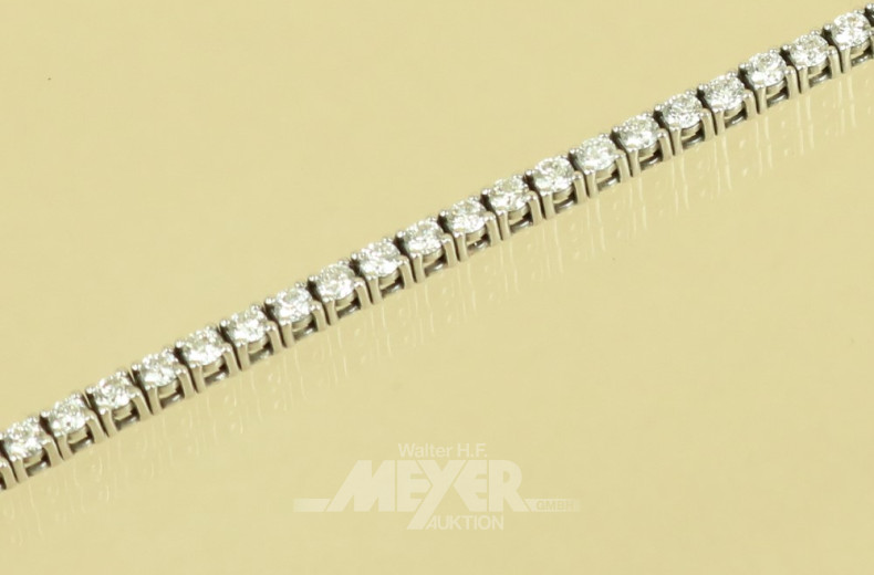 feines Tennisarmband, 585er WG, besetzt