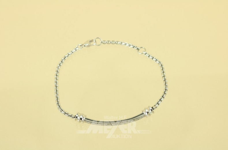 Armband, 585er WG, Mittelteil besetzt