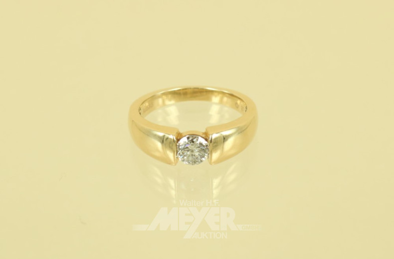 Spannring, 585er GG, besetzt mit