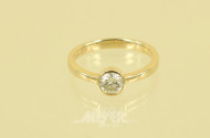 Damenring, 585er GG, mit 1 Brillant-