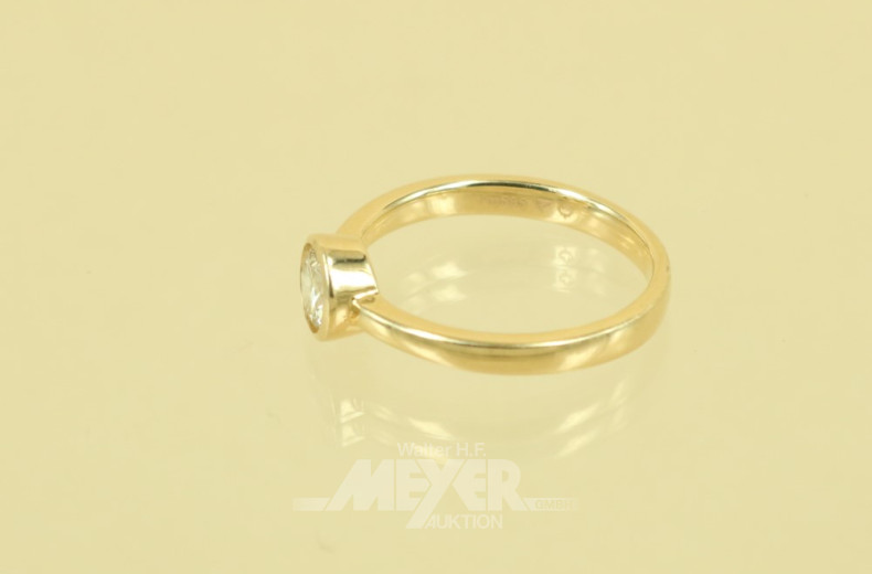 Damenring, 585er GG, mit 1 Brillant-