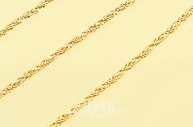 Kordelkette, 750er GG, ca. 25 g.