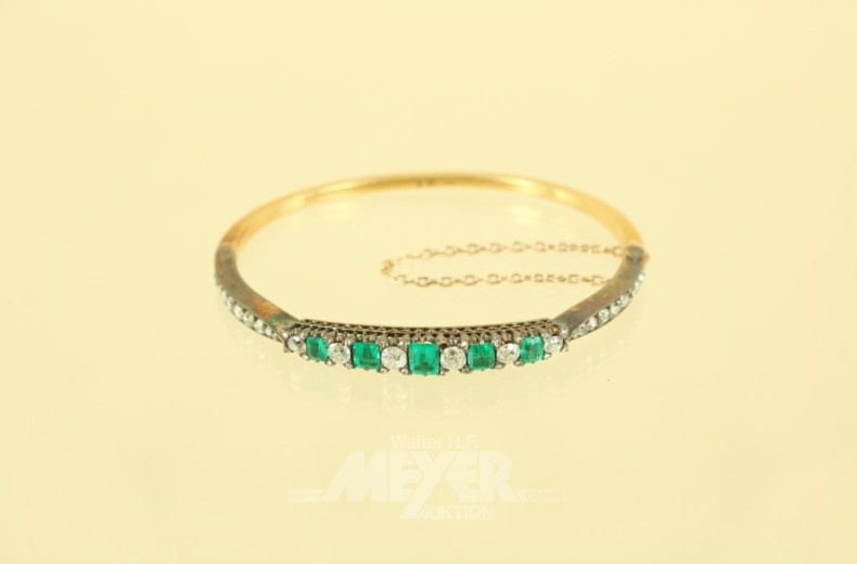 Armreif, 750er GG, ca. 19 g.,