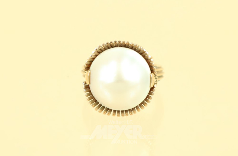 Ring, 585er GG, ca. 12 g.,