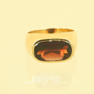 Ring, 750er GG, ca. 13 g., besetzt mit