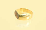Ring, 750er GG, ca. 13 g., besetzt mit