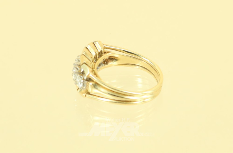 Ring, 585er GG, besetzt mit 5 kl.