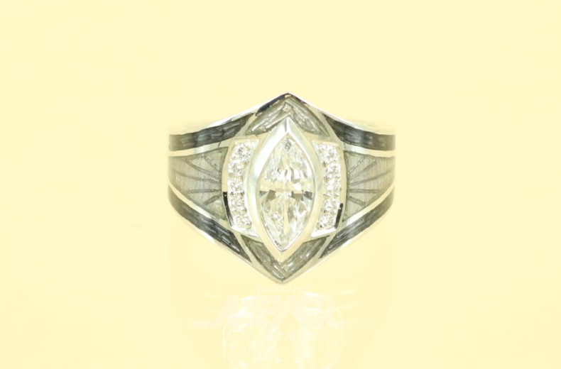 Damenring, 750er WG, Bandringform,