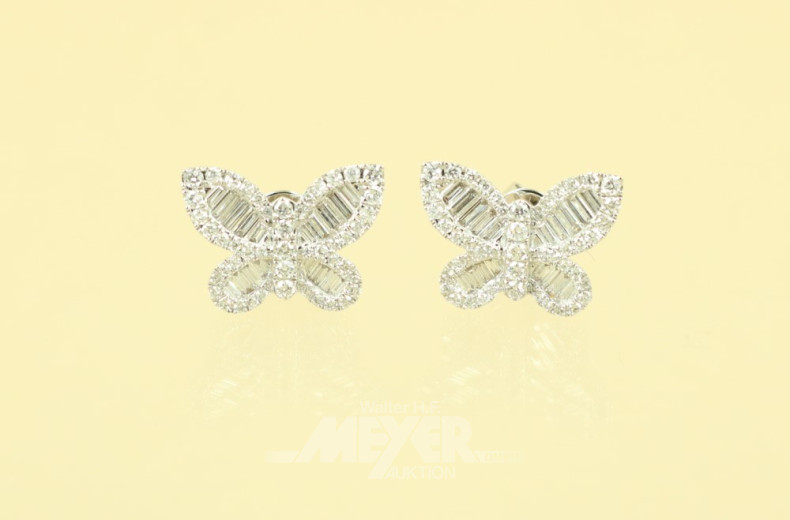 Paar Ohrstecker, 750er WG, in Form vom