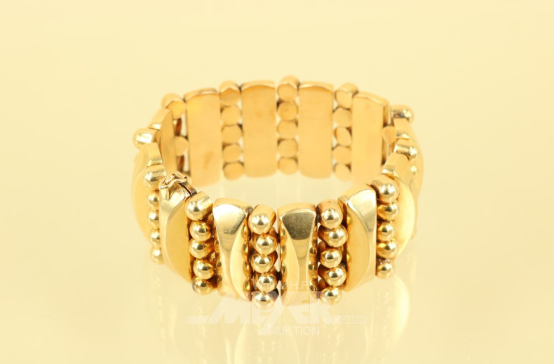 breites Gliederarmband, 750er RG,