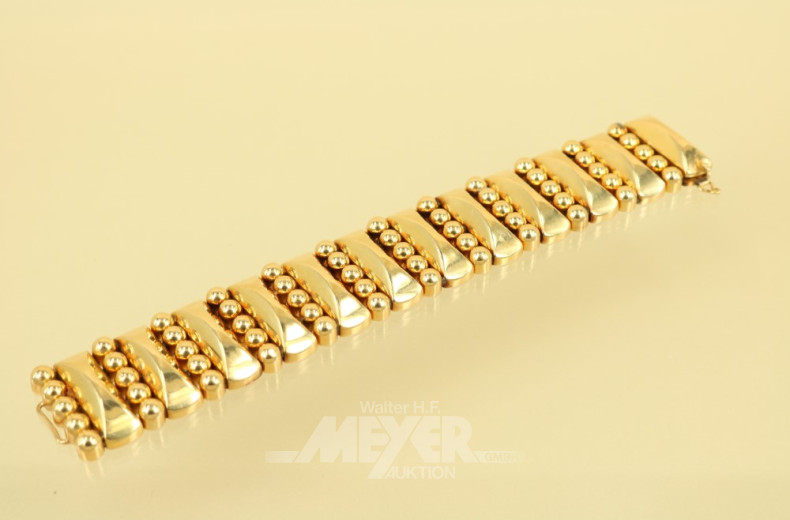 breites Gliederarmband, 750er RG,