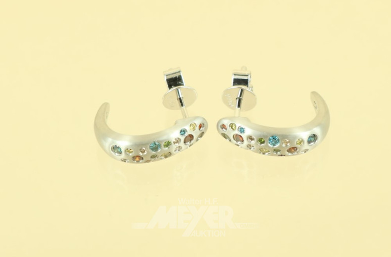 Paar Ohrstecker, 950er Platin,